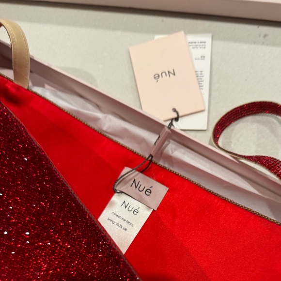 NWT Nue Studio S Rhinestone Festival Charlotte Bra Top Spicy Red Holiday Party - Picture 3 of 9